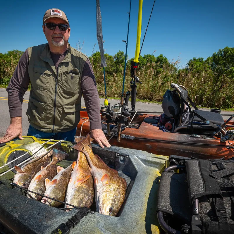 kayaking, kayak fishing, kayak redfishing, new orleans kayak fishing